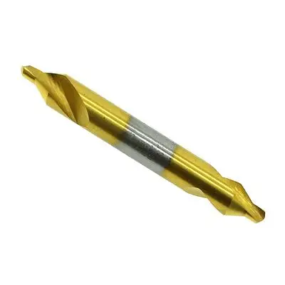 Cobalt-containing center drill bits with titanium-coated spiral flutes fully ground A/B type 1/2/3/4