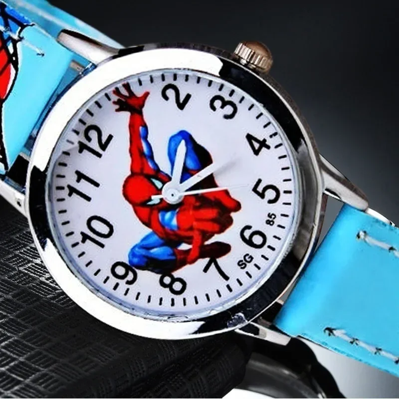 Kids Watch Spiderman Watch Children Men Waterproof Kid Watches Leather Quartz Wristwatch Men Boy Girl Gift Reloj Montre Relogio