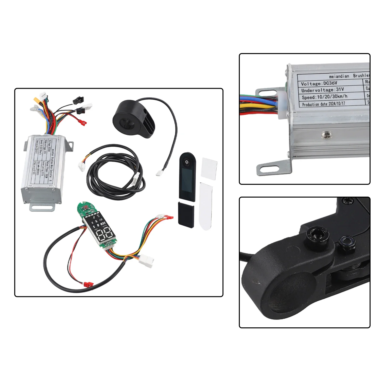 

Black E-Scooter Dashboard Overcurrent Protection Cruise Control LED Display Undervoltage Protection For E-Scooter