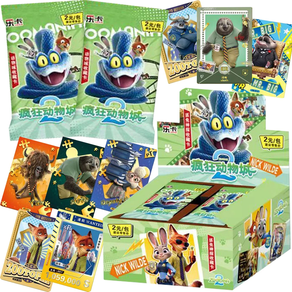 مجموعة بطاقات الرسوم المتحركة الأمريكية Zootopia2 للأطفال المفضلة بنجمة الرسوم المتحركة اللطيفة الممتعة بطاقة التعبير هدية عيد ميلاد