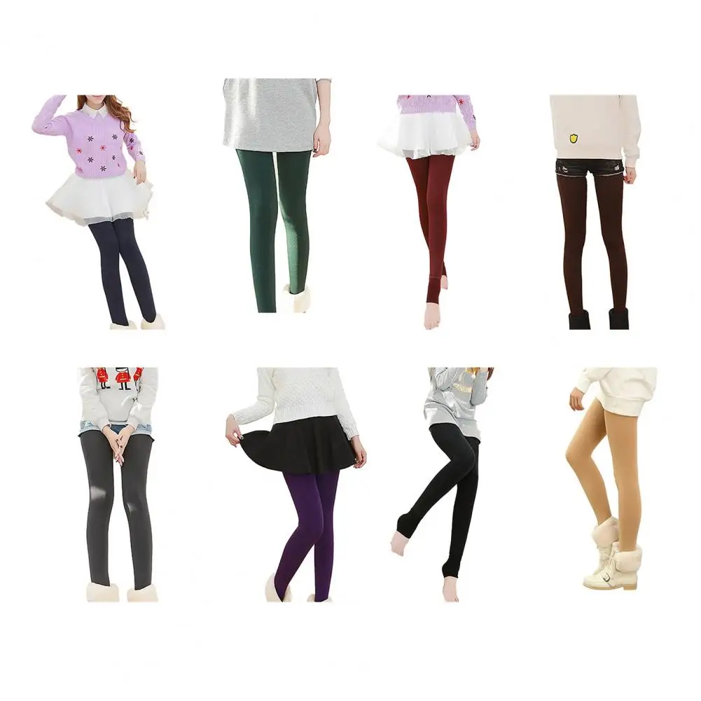 กางเกงเลกกิ้งผ้าไนลอนเนื้อนุ่ม สีพื้น ยืดหยุ่น กระชับรูป สำหรับผู้หญิง