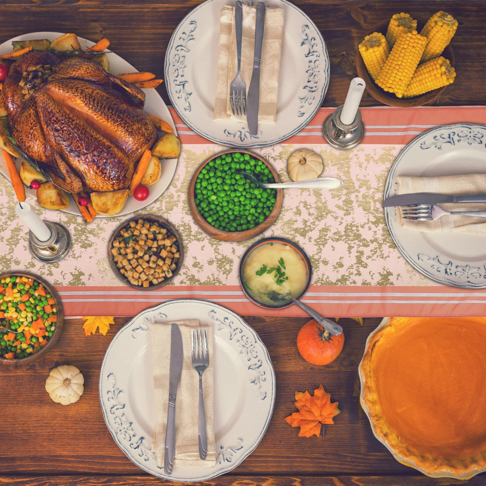 

Bronzing Table Runner Polyester Wear-Resistant Tablecloth Wedding Dining Floral Wrapping Mesh Golden Birthday Decor