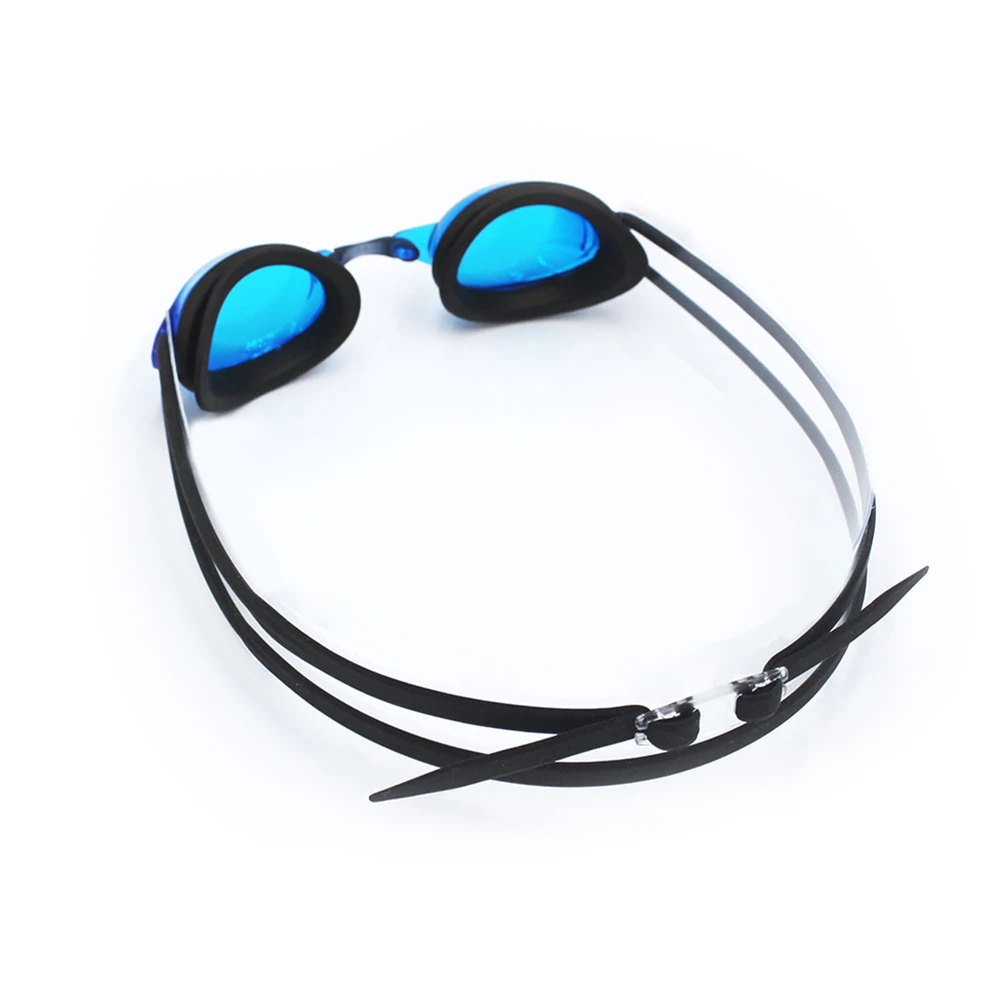 

Racing Swim Goggles Lake Blue Anti-Fog High Visibility Waterproof Lens Comfort Fit Flexible Frame Detachable Nose Pad For