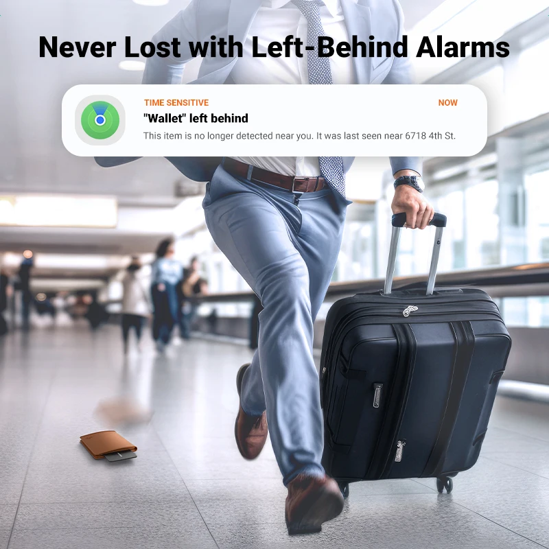 UGREEN 스마트 블루투스 트래커 카드 및 물품 로케이터, Apple Find My 앱 포함, 수하물 태그 여권 찾기, iOS 전용