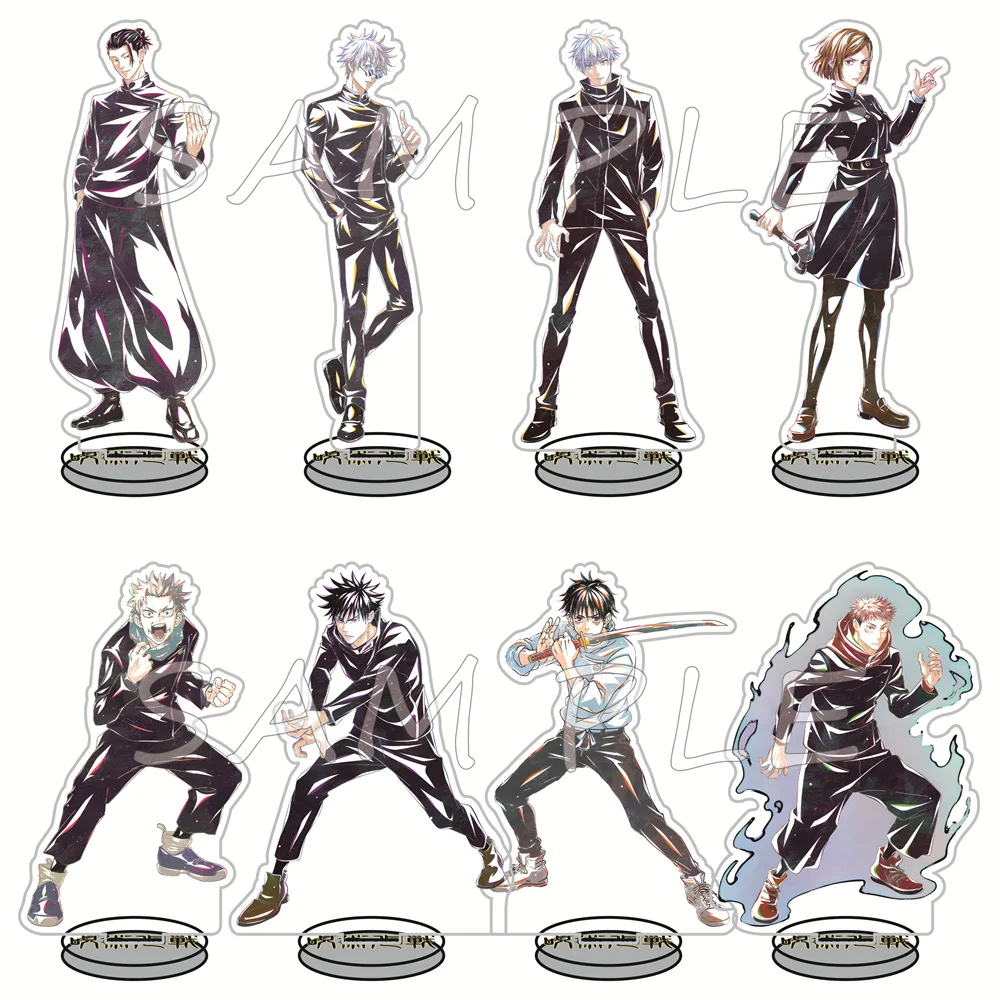 Jujutsu Kaisen 15cm Acrylic Stand Figures keychain Battle Full Body Sketch Anime Merch Desktop Display Ornament Cosplay Fan Gift