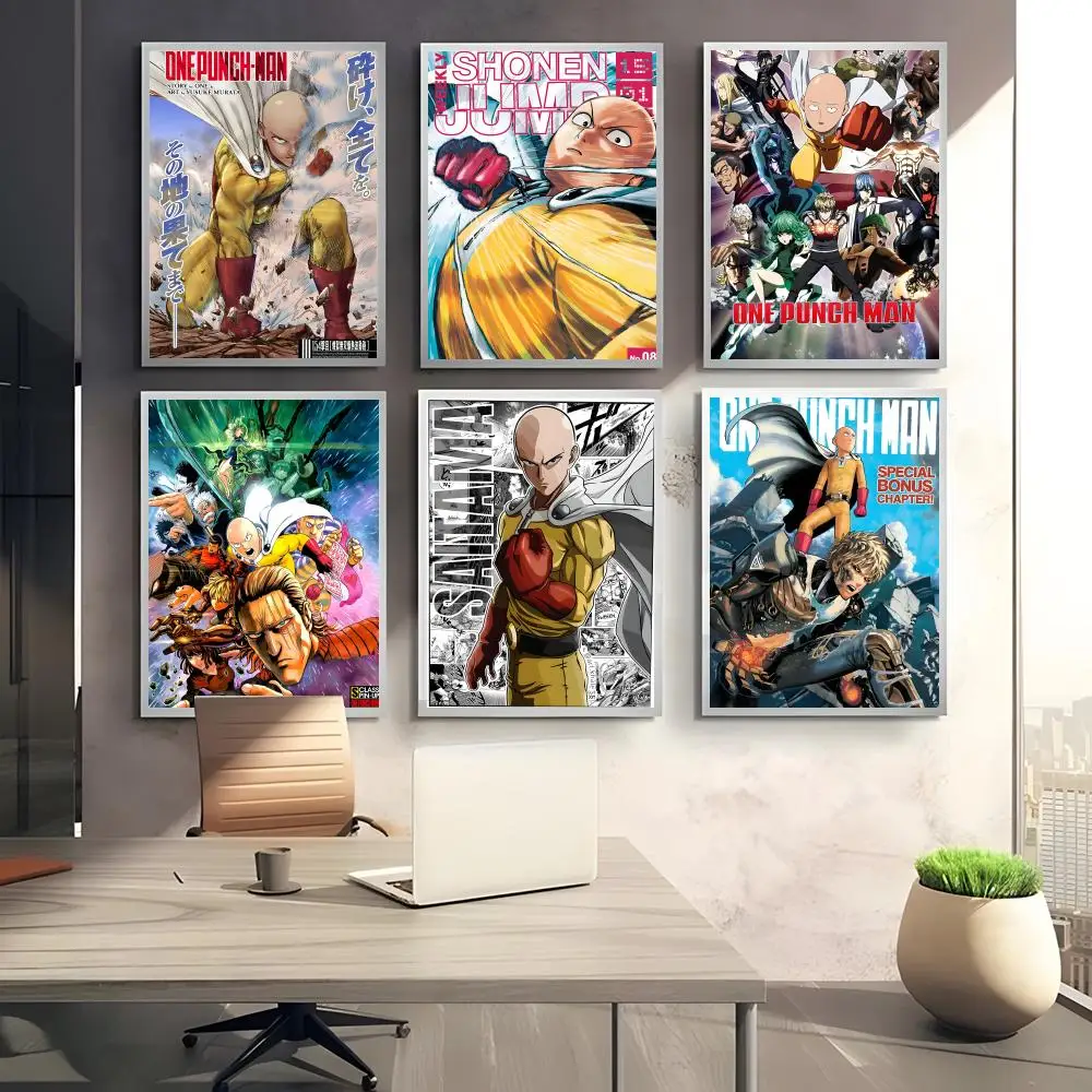 Anime O-One Punch Man Poster Perfect Sticker Self Adhesive Art Designed for Home Dining Office Spaces - view 2