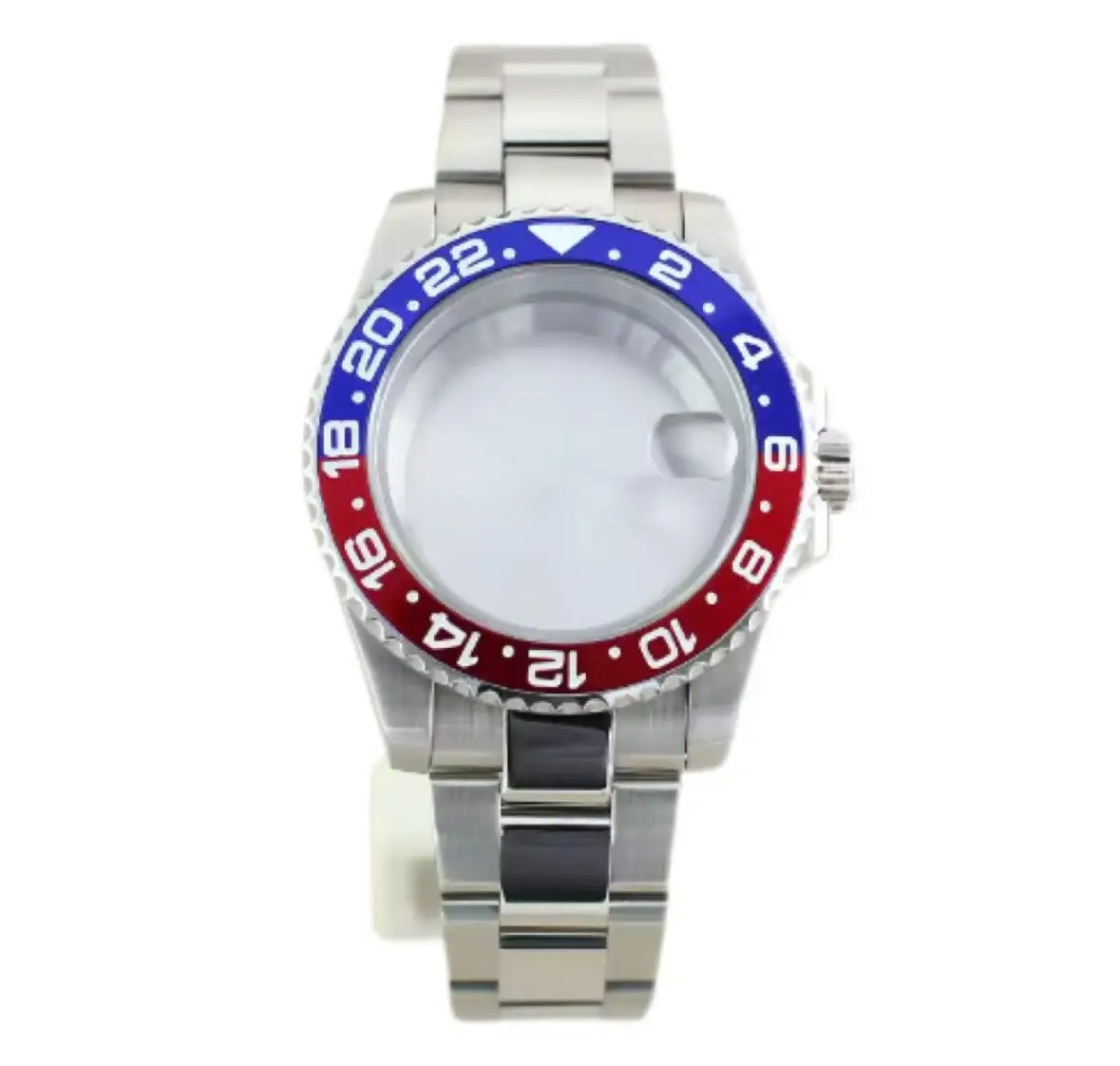 Correa de caja de acero inoxidable de 40 mm para buceo de 20 ATM con cristal de zafiro adecuada para movimientos mecánicos automáticos NH34, NH35, y NH36