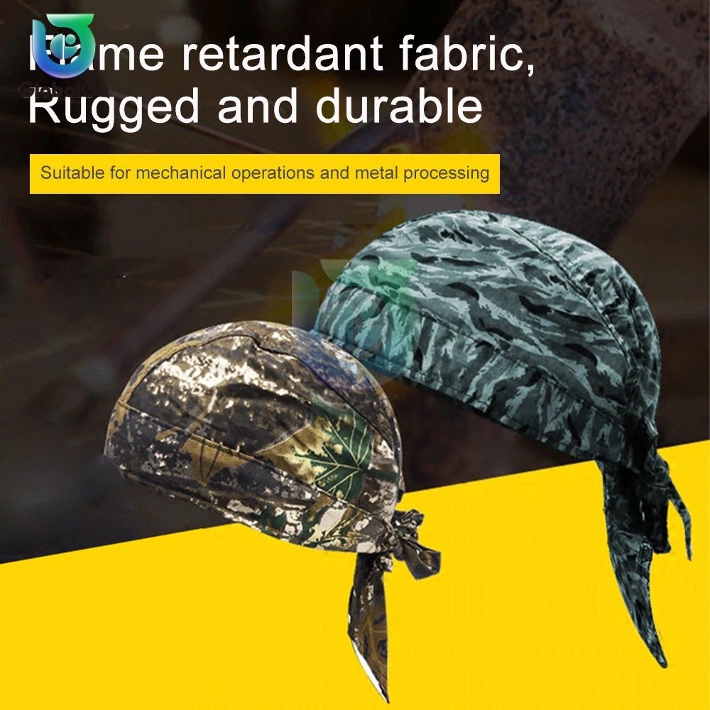 Imagem -03 - Anti-escaldante Hat Work Cap Chapéu de Soldagem Protetora Retardador de Chamas Cabeça Resistente ao Fogo tipo Bandana Soldador de Seguro de Trabalho