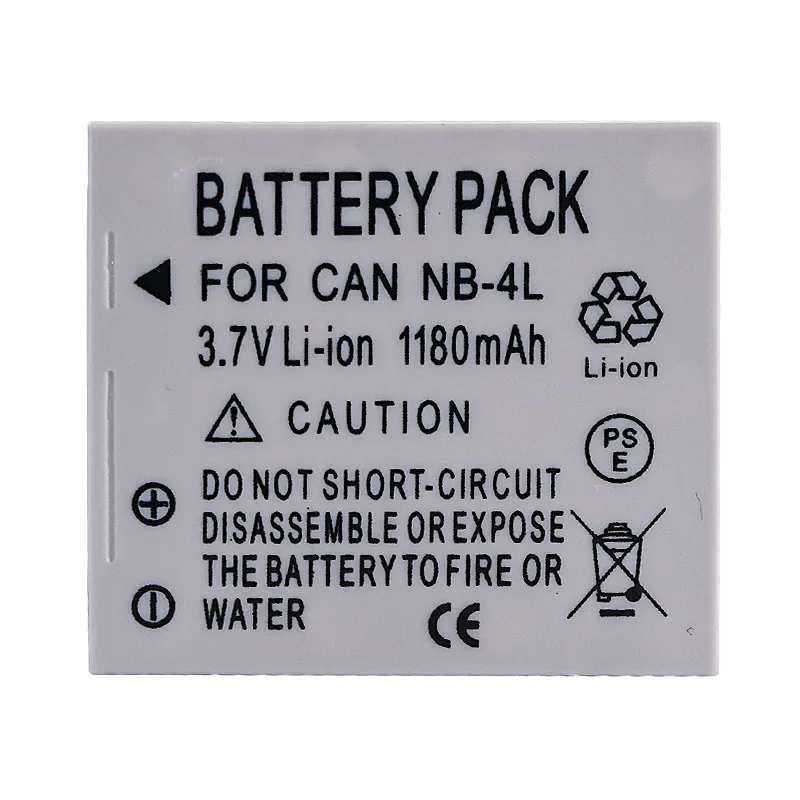 NB-4L NB4L Battery for Canon IXUS 30 40 80 75 100 I20 110 115 120 130 IS 117 220 225 HS SD400 SD780 SD960 NB 4L Camera 1180mAh