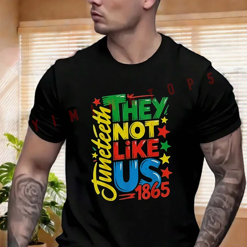 

Juneteenth 1865 Black History Month T-shirt Men's And Women's Summer Short-sleeved Motorbike Cycling Top