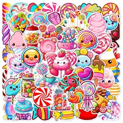 Lot de 10 ou 50 autocollants de bonbons colorés, mignon, dessin animé, décoration, jouet, DIY, bagages, vélo, téléphone, ordinateur portable, cadeau de fête de noël