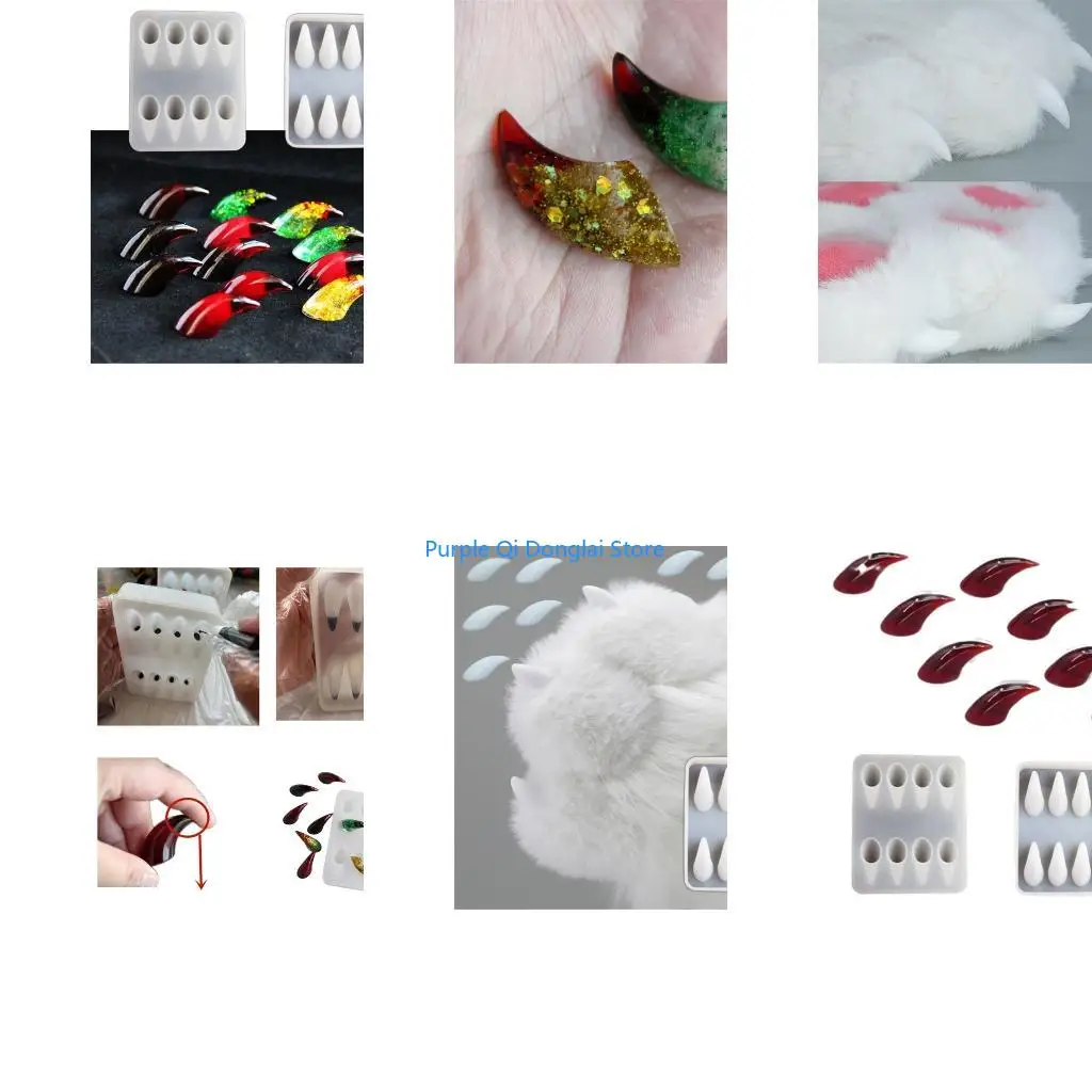L21E Sturdy Silicone Mold for Crafting Unique Devil Horns and Claw Designs Portable for Craft Projects Supplies