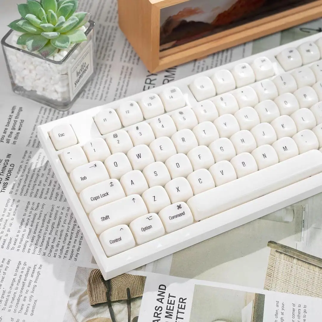 138 Keys Misty Through Ceramic Keycap Cute Keycaps MOA Profile PC Key Cap for MX Switch 64 68 75 87 Mechanical Keyboard