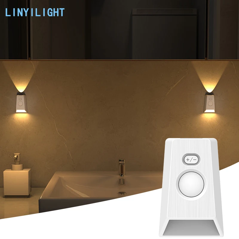 Human Motion Sensing Stair Lights LED USB Rechargeable Wall Light White Sleep Night Light for Bedrooms Headboards Cabinets