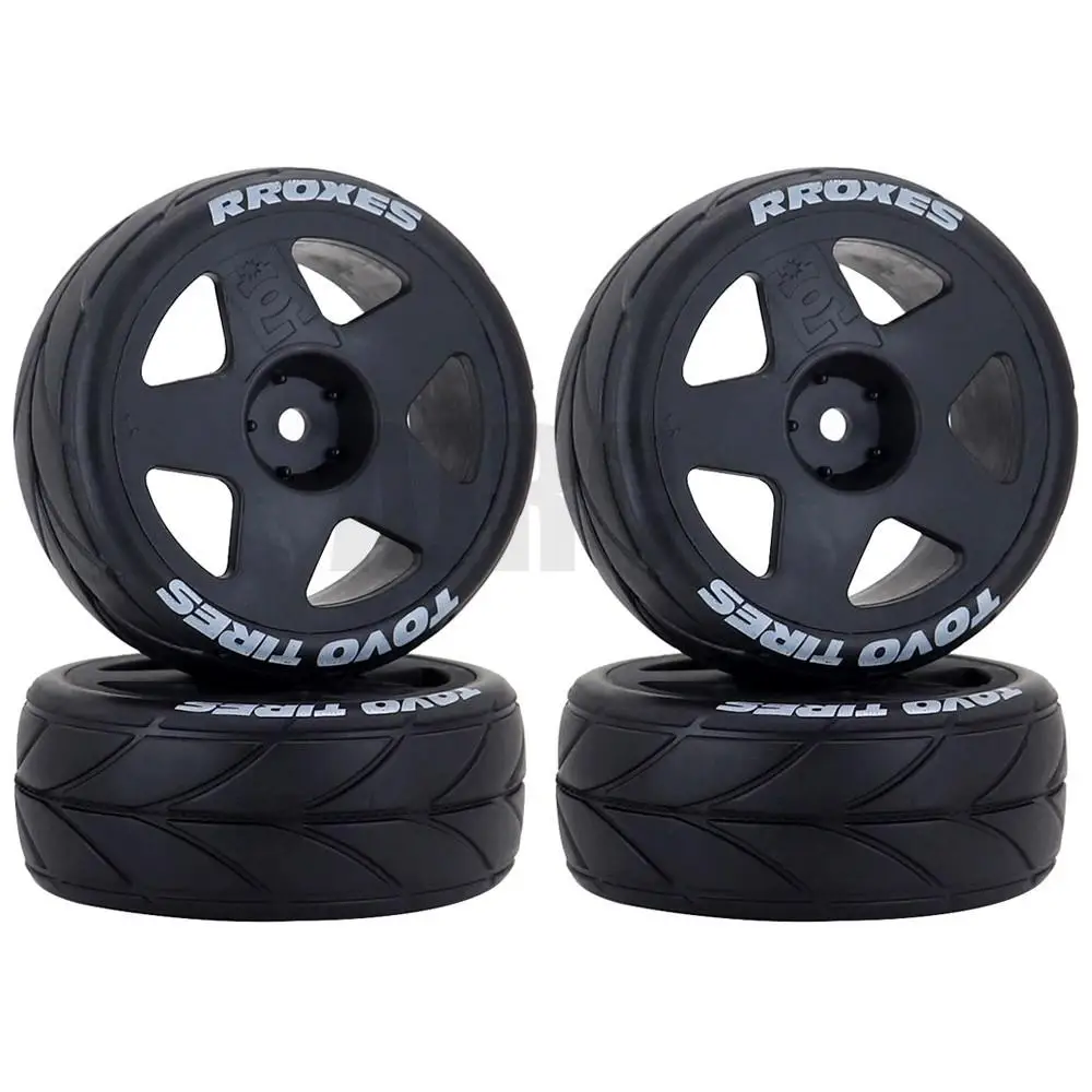 1/10 Rc Touring Car 65mm On-road Tires And Wheels For Traxxas 4tec 2.0 Tamiya Tt02 Tt01 Hpi Hsp 94123 Fish Kyosho Fazer Yokomo