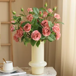 58CM New 5-Head Rose Artificial Flower Wedding Home Decoration Silk Flower Photography Prop Silk Flower Rose