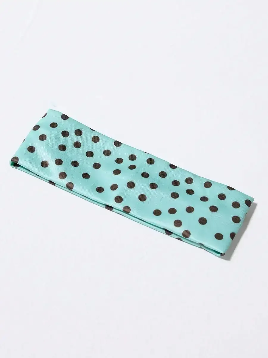 

Polka Dot Stretch Headband For Women Summer Beach Casual Accessory