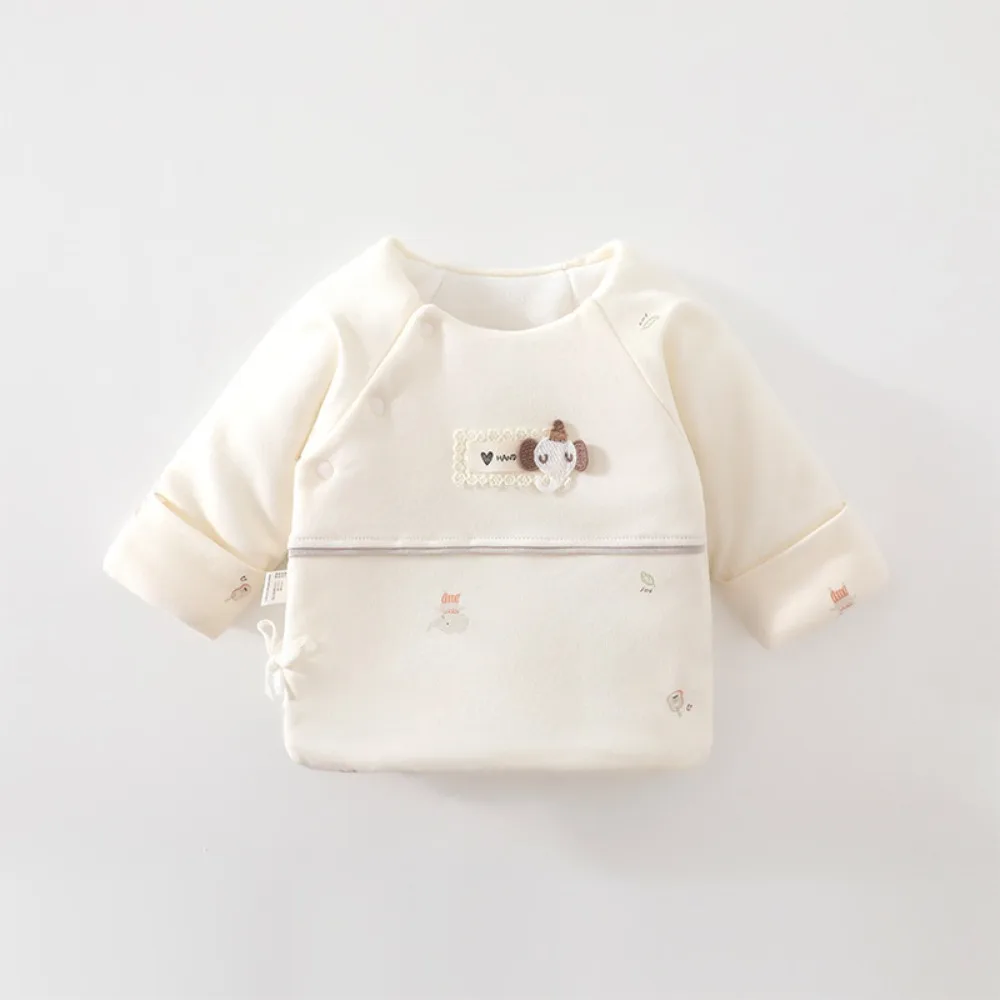 0-3 Months Newly Born Baby Winter Coat with Thick and Warm Design for Baby Girl's Top, Half Back Design for Male Baby Jacket