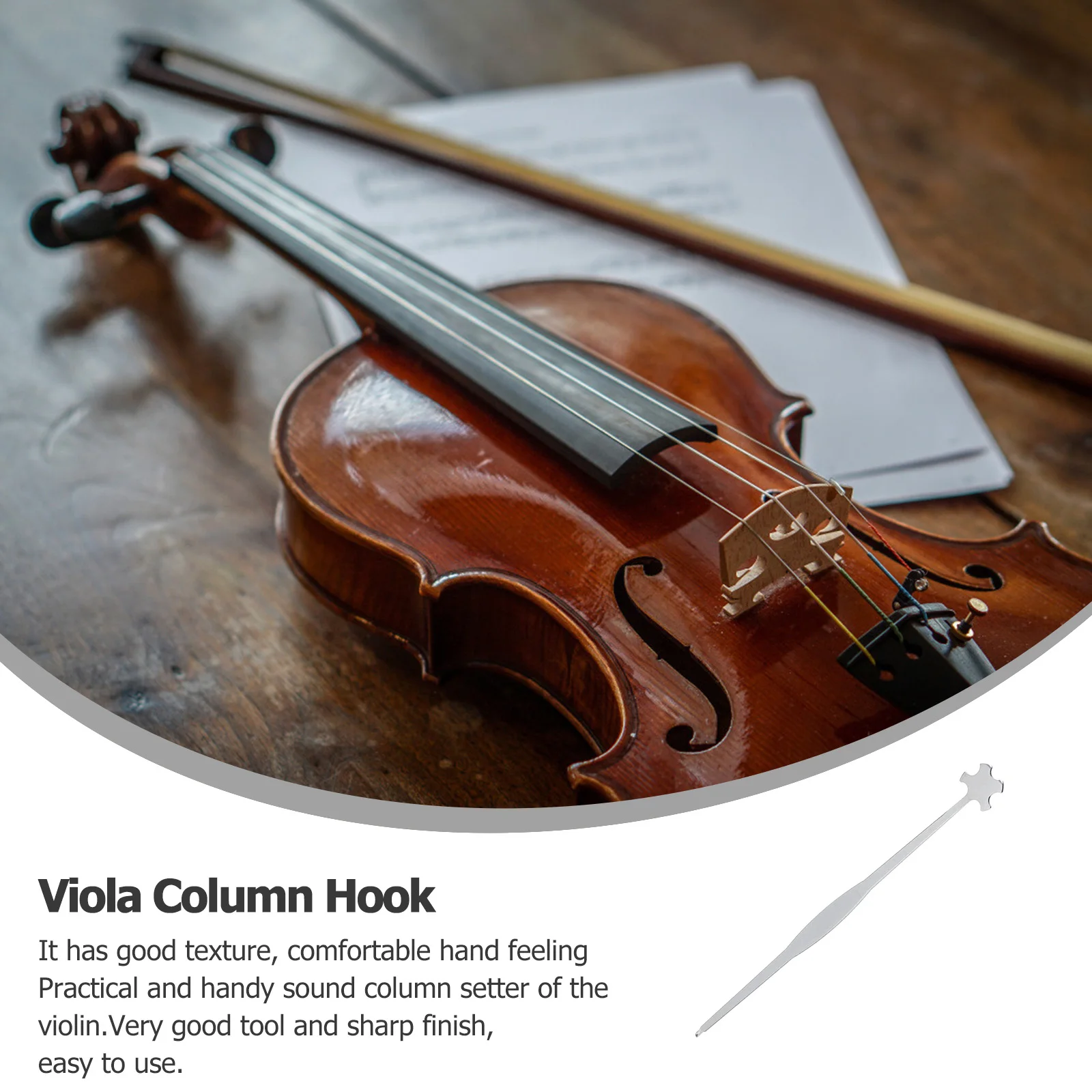 

1Pcs Alloy Sound Post Setter Column Hook For Violin Viola Musical Instrument Parts Tool