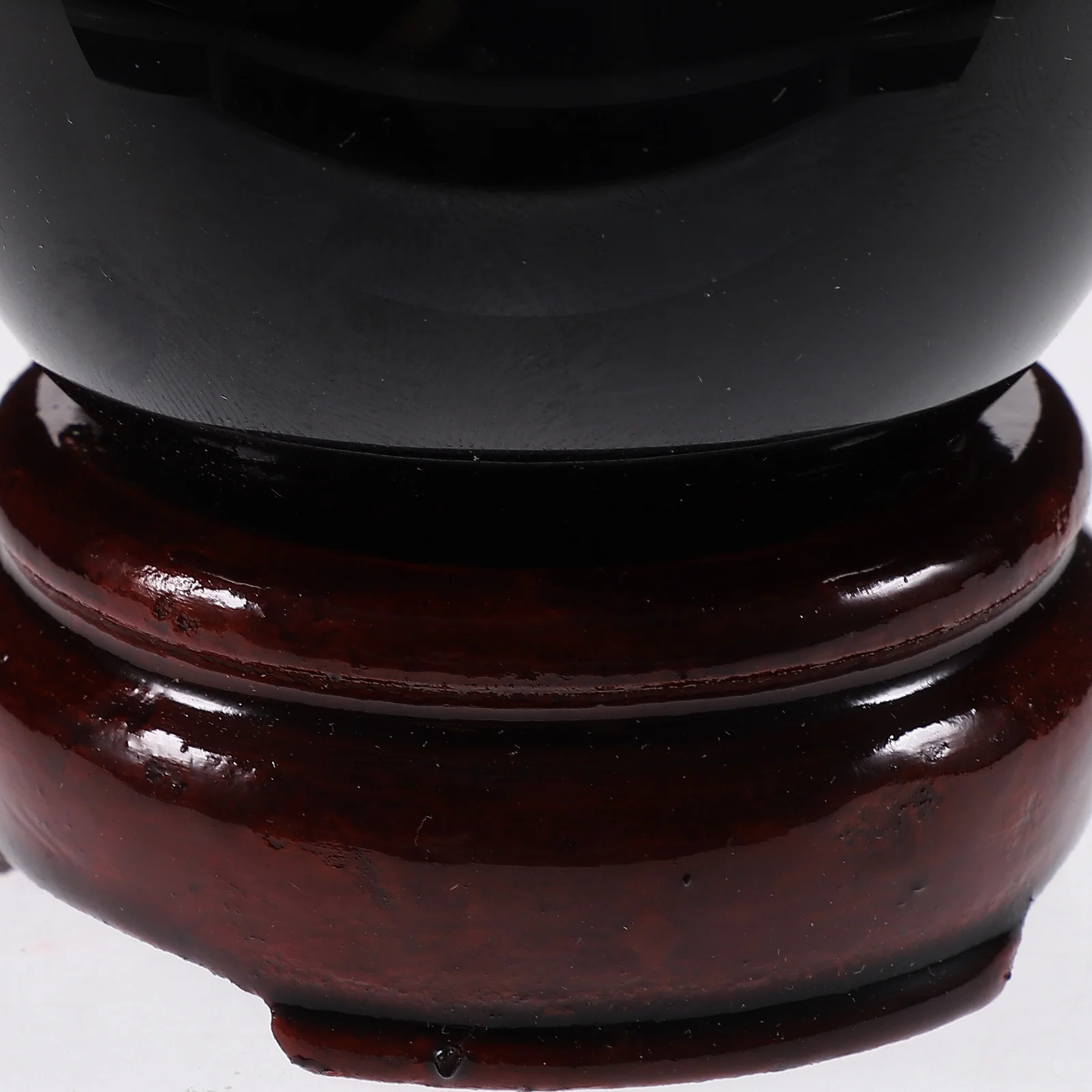 مجموعة واحدة من كرات السج الكريستالية السوداء ذات الكرة الناعمة المزخرفة مع قاعدة خشبية على سطح الطاولة ديكور المنزل كرة كريستالية #5