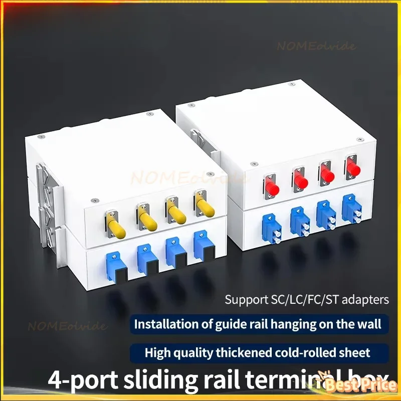 

OUYSI Type 4-Port Fiber Optic Terminal Box SC/FC/SC/ST Industrial Grade 35Mm Rail Installation