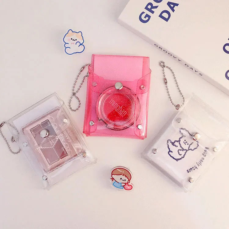 

Women's Card Cases Korean InS-style Transparent Glitter ID Card Cases Lipstick Storage Coin Purse Student Bracelets Card Cases