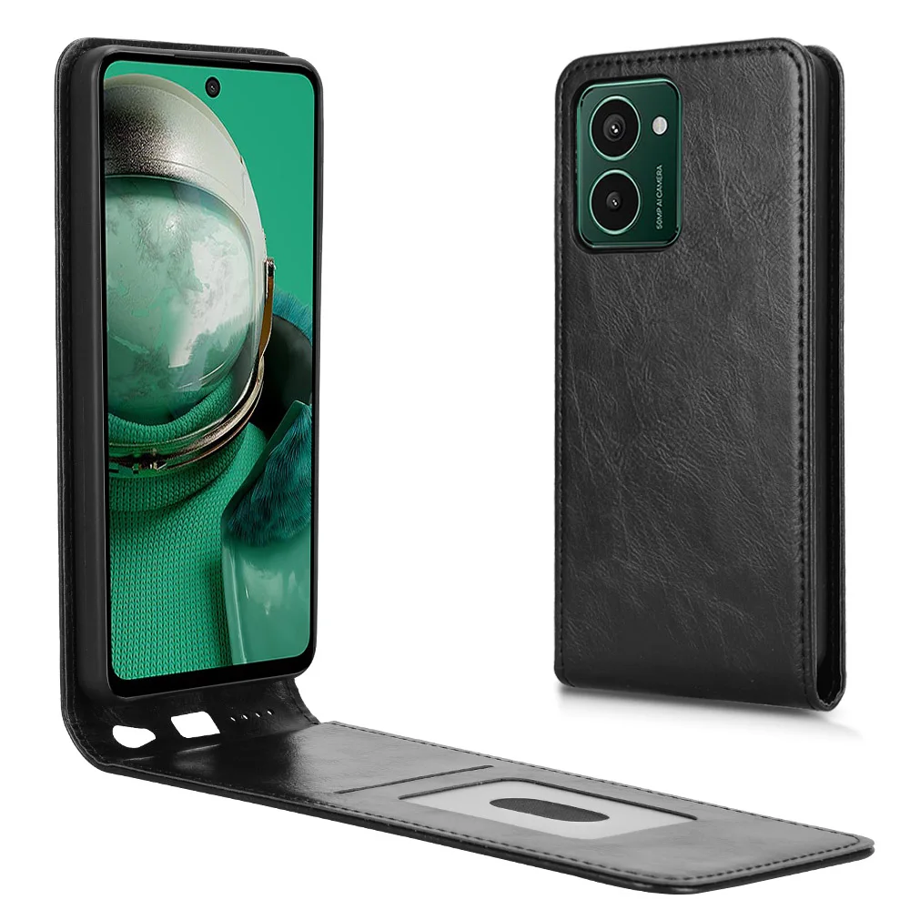 For Hmd Pulse Pro Flip Vertical Case Retro Smooth Skin Leather Full Cover Card Holder For HMD Pulse Plus Phone Bags