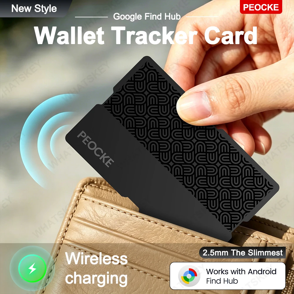 Android Google Find My Wallet Tracker Card Wireless Charging Tracking Location Gps Locator Waterproof Smart Tag Airtag GPS Locat