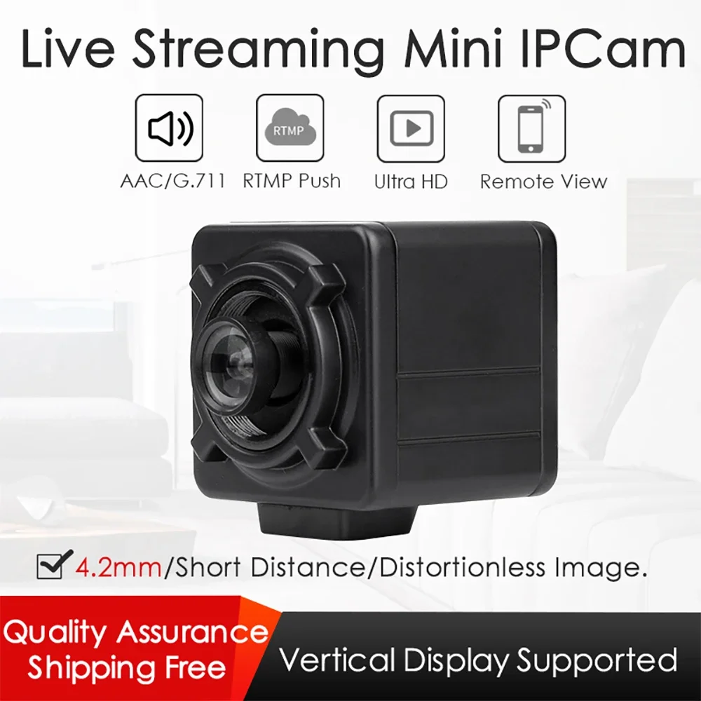 

4K 8MP POE CCTV IP Camera Distortionless Live Streaming Push Video To YouTube/Wowza/Facebook/Twitter by RTMP Onvif Human Detect