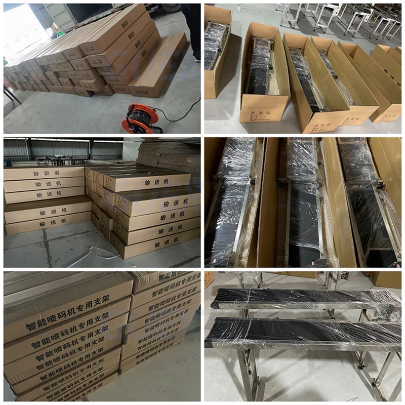 Imagem -05 - Transportador Automático Linha de Montagem Velocidade Ajustável Usado para o Transporte do Produto Pulverização Packag Data Coding 150cm Aço Inoxidável