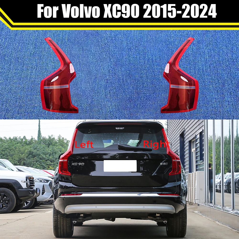

For Volvo XC90 2015-2024 Rear Car Protective Taillight Clear Lens Cover Shade Shell Auto Transparent Light Housing TailLamp Caps