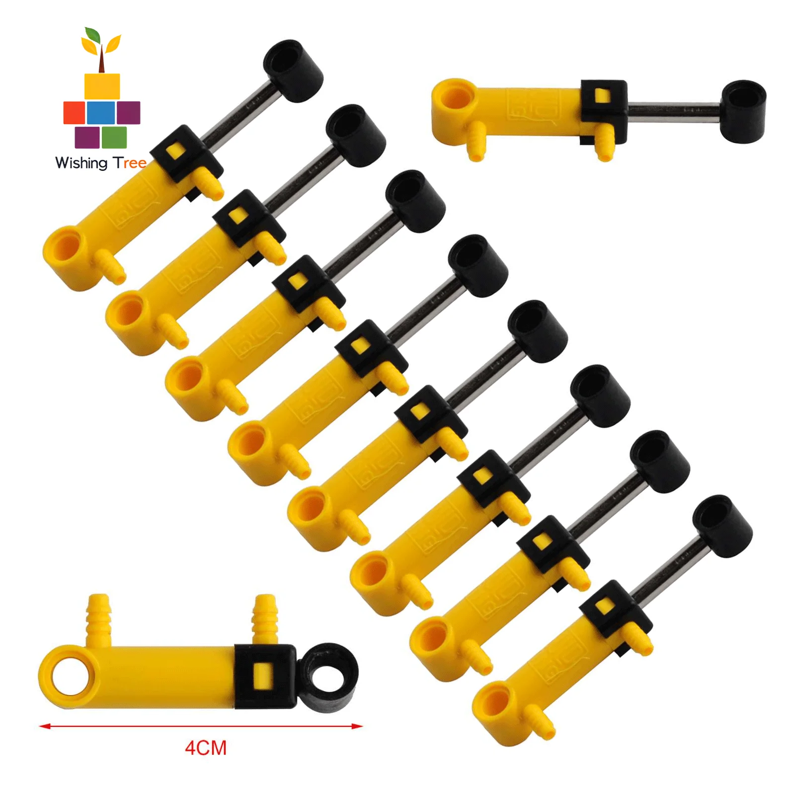 Mould King MOC Pneumatic Cylinder 1x5 Dual-Port Compatible Building Blocks for Technical Trucks, 5/10PCS Set