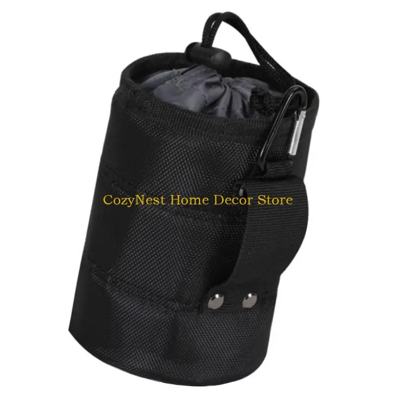 92MF Oxford Cloth Tighten Tool Cylinder Screw Storage Bag with Multiple Compartment for Nails Hardware Electrician