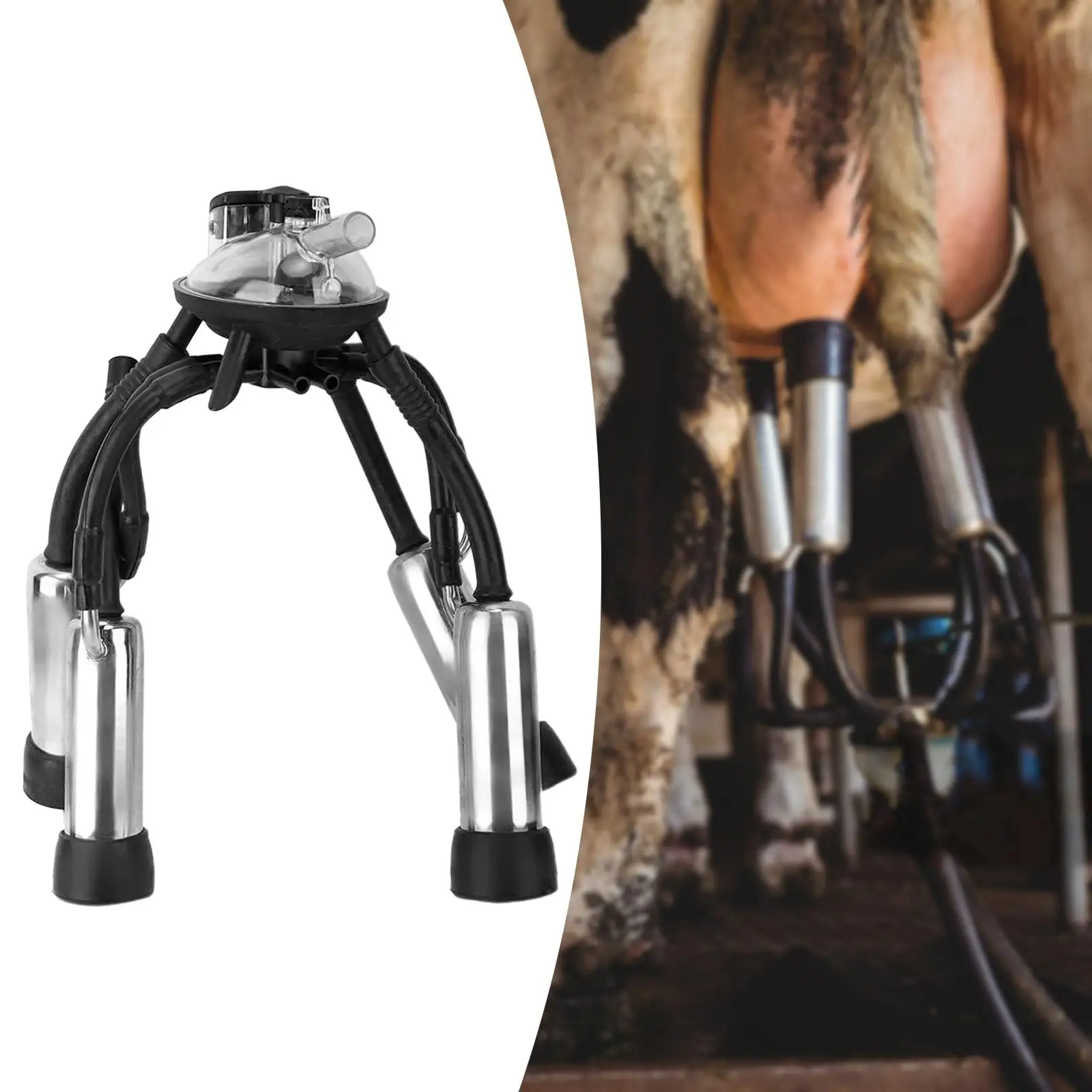 Food Grade Milk Cup Set with Rubber Cluster and Hook Accessory Parts for Farm Vacuum Pump Milking Machine