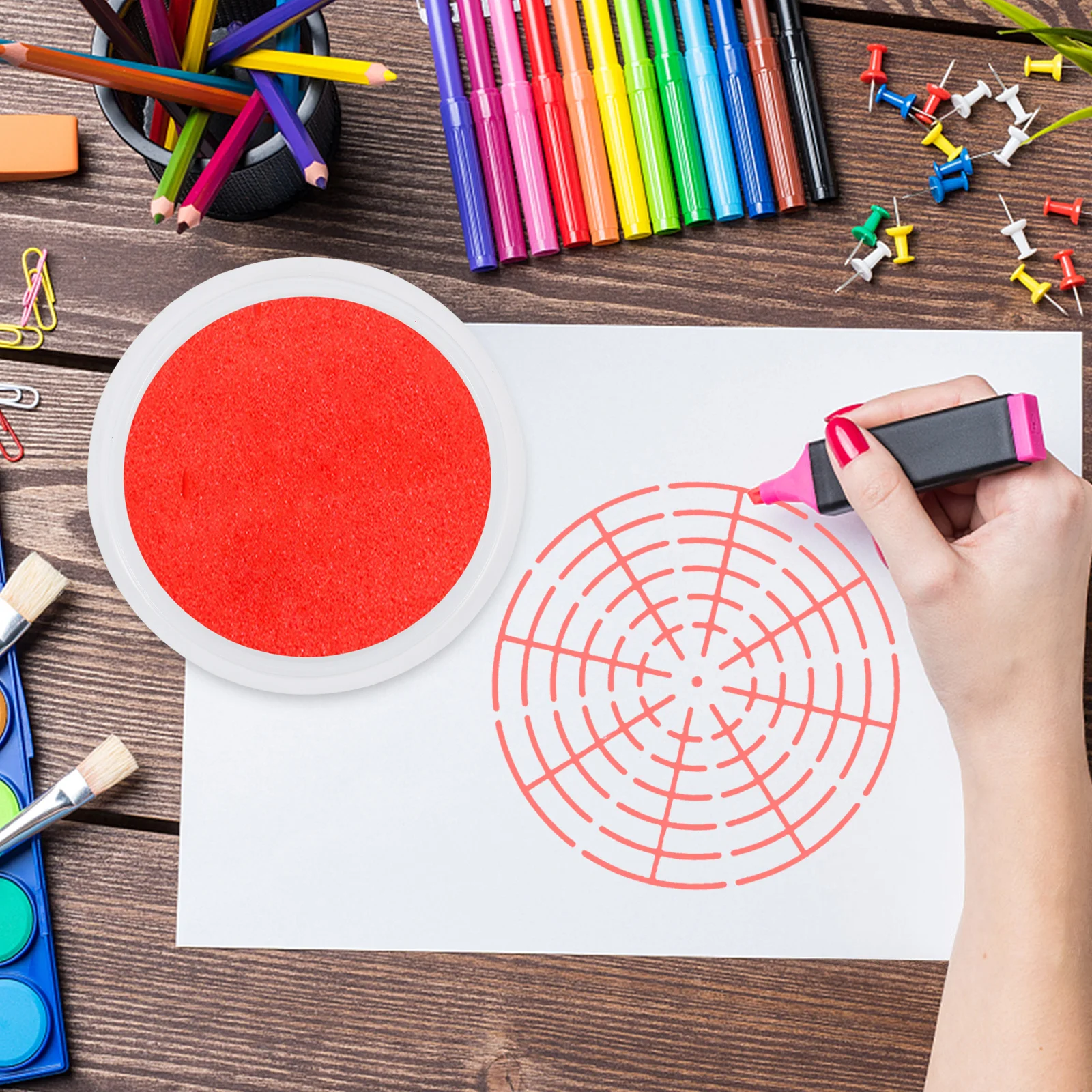 10 szt. Puste poduszki z tuszem wielokrotnego użytku, bezbarwne poduszki do stemplowania dla dzieci, do malowania palcami, DIY, graffiti i sztuki, bezbarwna poduszka z tuszem.