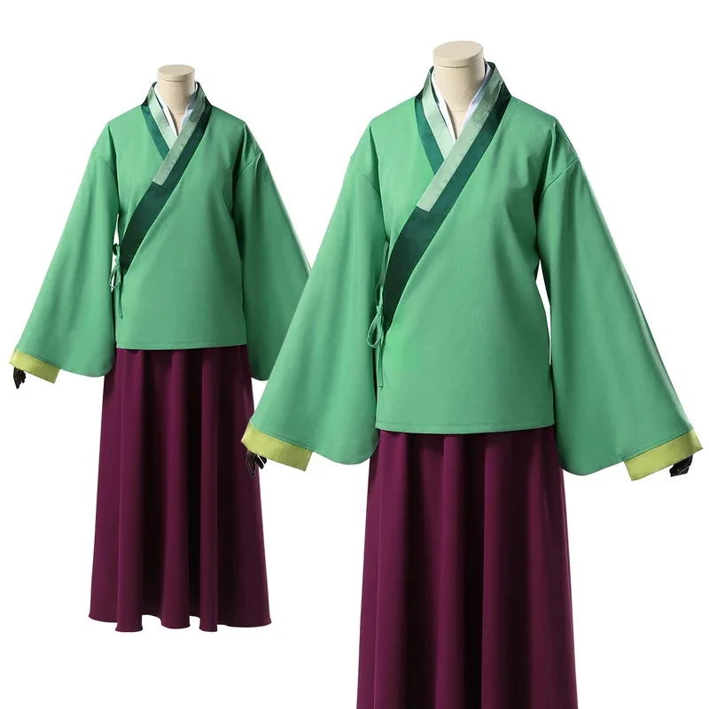 

HOLOUN The Apothecary Anime Maomao Cosplay Costume Wig Elastic Skirt Green Top Rose Net Synthetic Fiber Cos Convention Gift