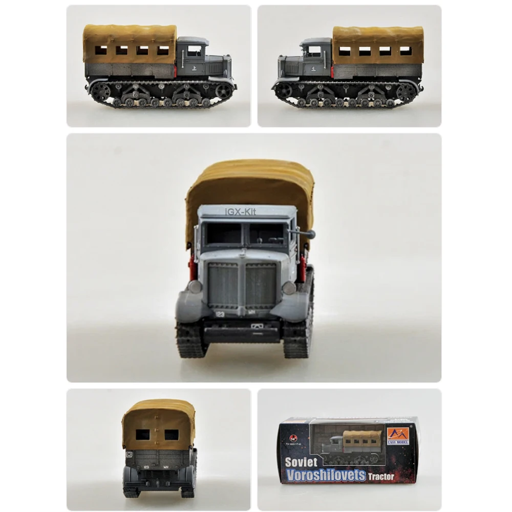 

Easymodel 35113 1:72 Scale Soviet Army Voroshilov Artillery Tractor Finished Military Static Plastic Model Collection Toy Gift