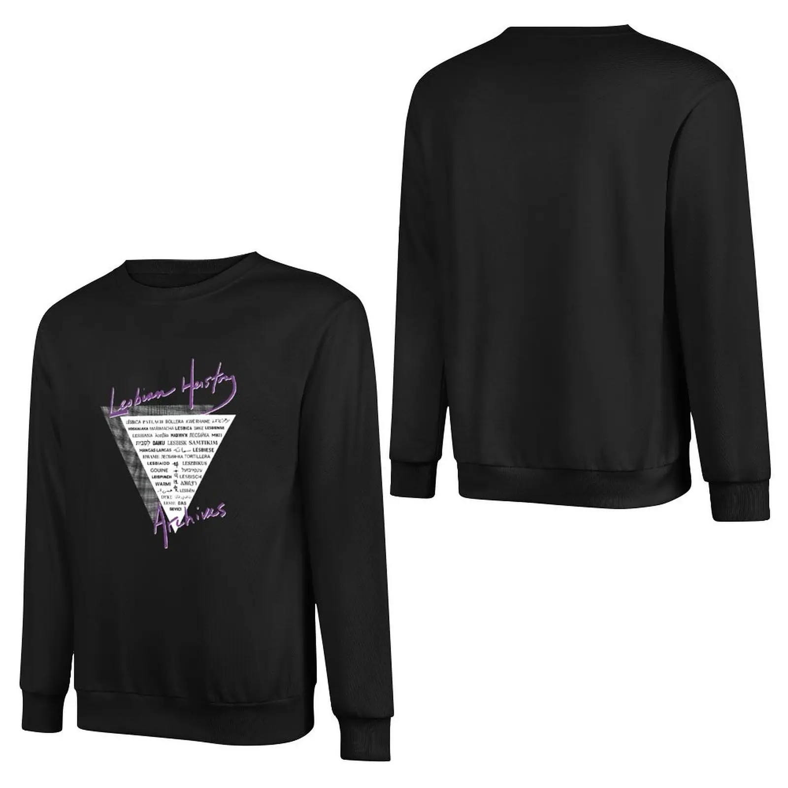 LHA triangle: the word lesbian in 40 languages! Pullover Hoodie autumn jacket men men wear sweatshirts