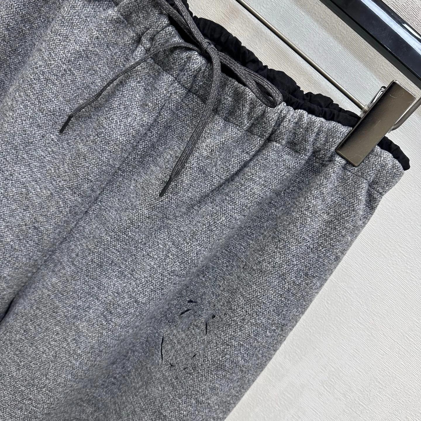 2026 New Matte Color Contrast Waistband Long Pants - Stretchable Drawstring Waist High-Waisted Wide-Fitting Long Pants for Women