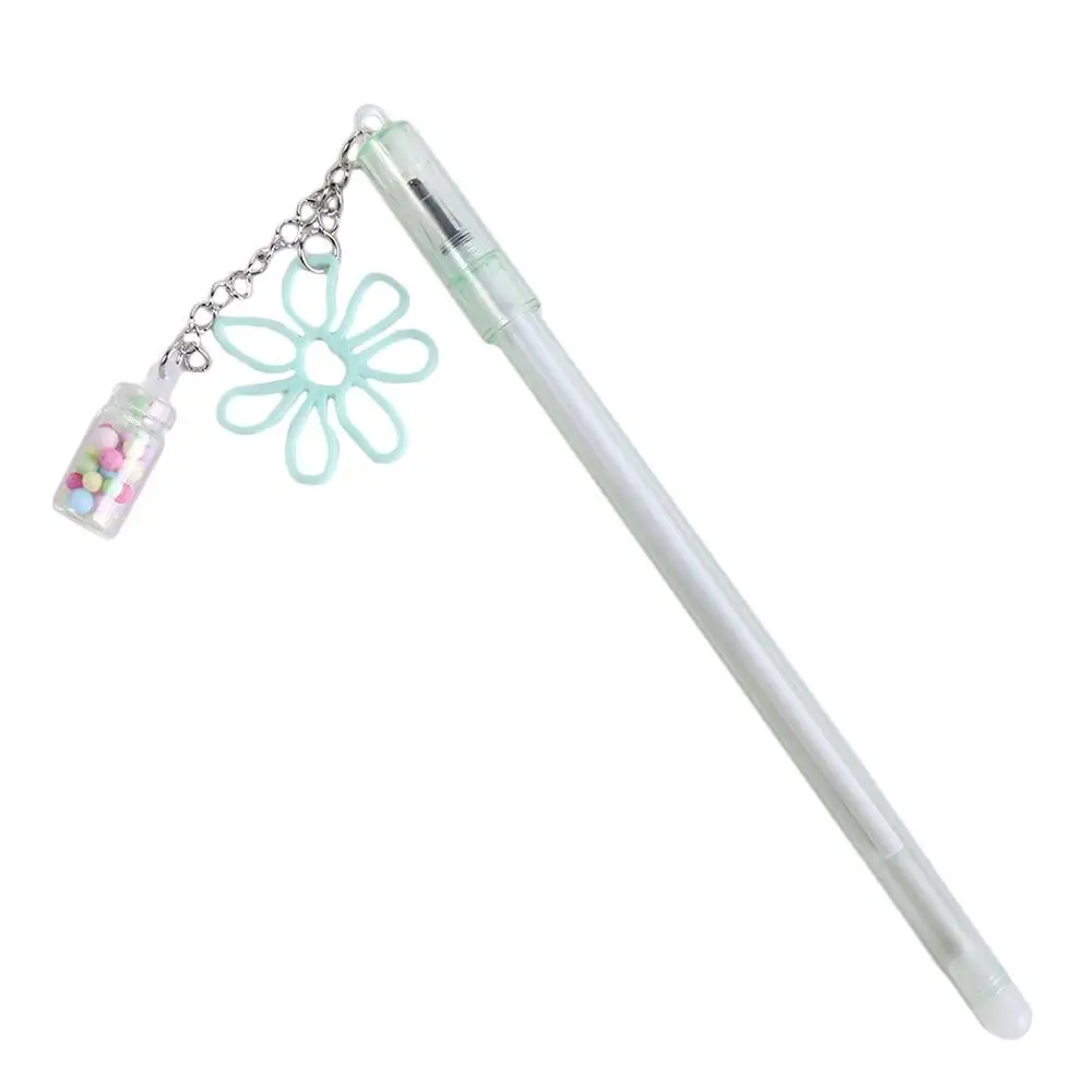 Sweet Lovely for Girl Bear Student Drifting Bottle Signature Pen Pendant Pen Erasable Pen Gel Pen