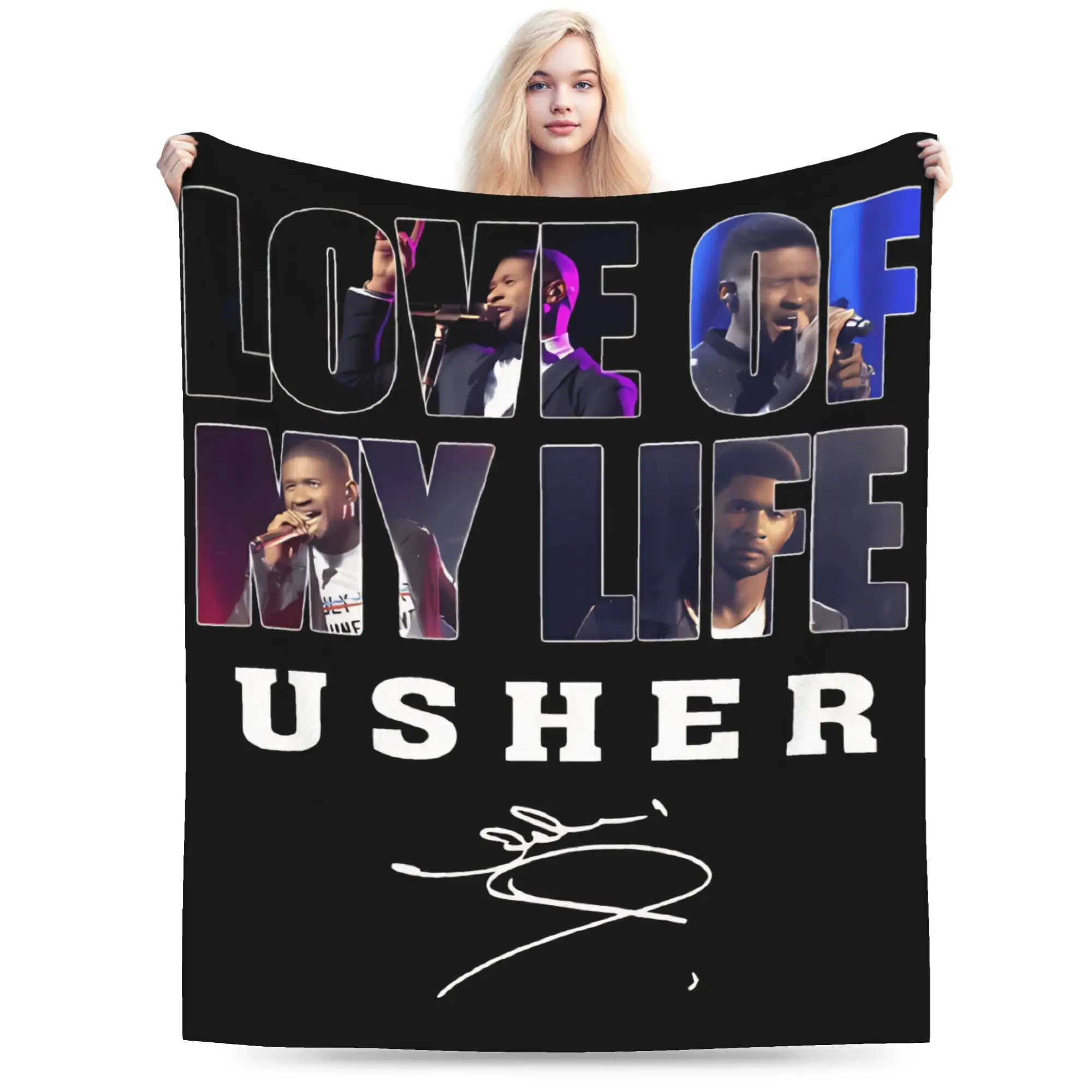 Chris Brown And Usher The Rb Tour Plush Blanket Boy Girl  Raymond And Brown Throw Blanket For Home Decor Super Soft Bedspread