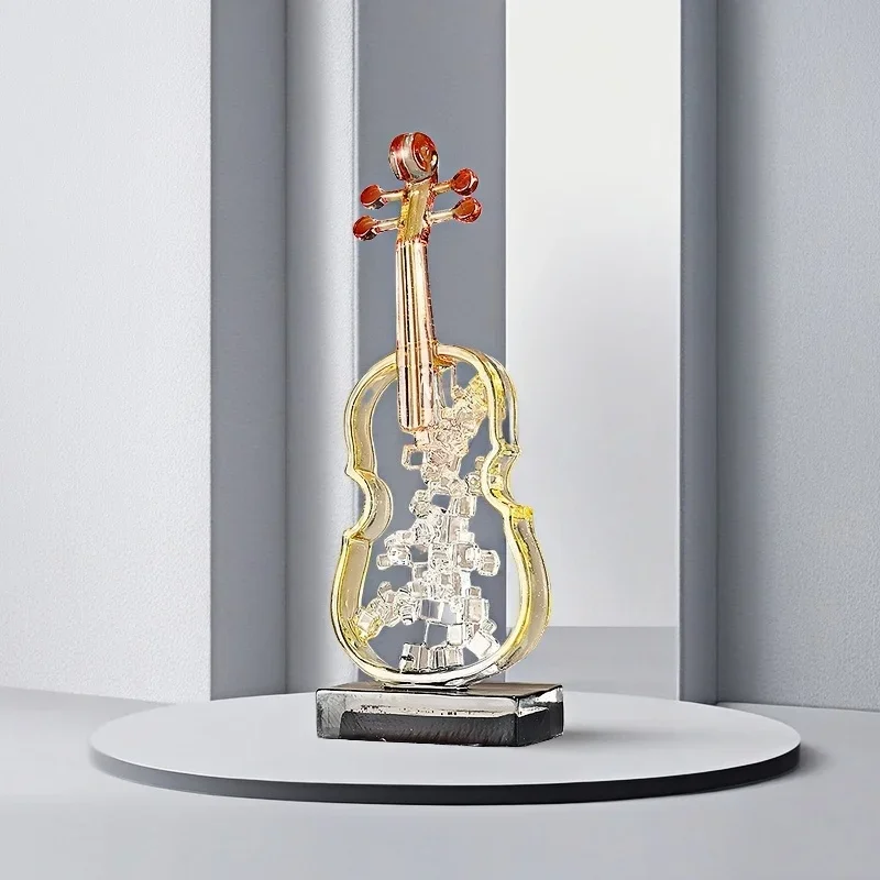 2025 Violin Creative Art Moved to Qiao's New Residence Entrance Decorative Crafts Tabletop Ornament High-end Niche