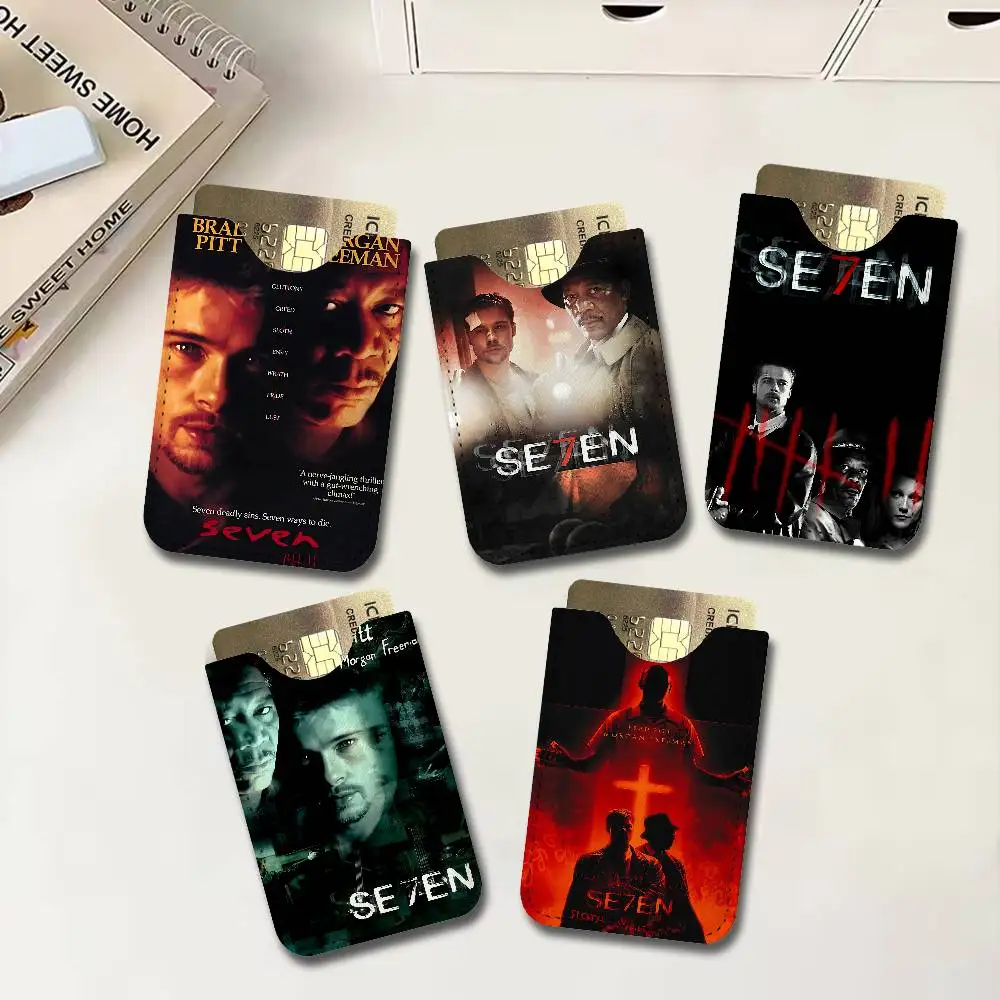 Seven 1995 Movie New Leather Card Small Retro Cowhide Coin Purse Men/Women Luxury Card Holder