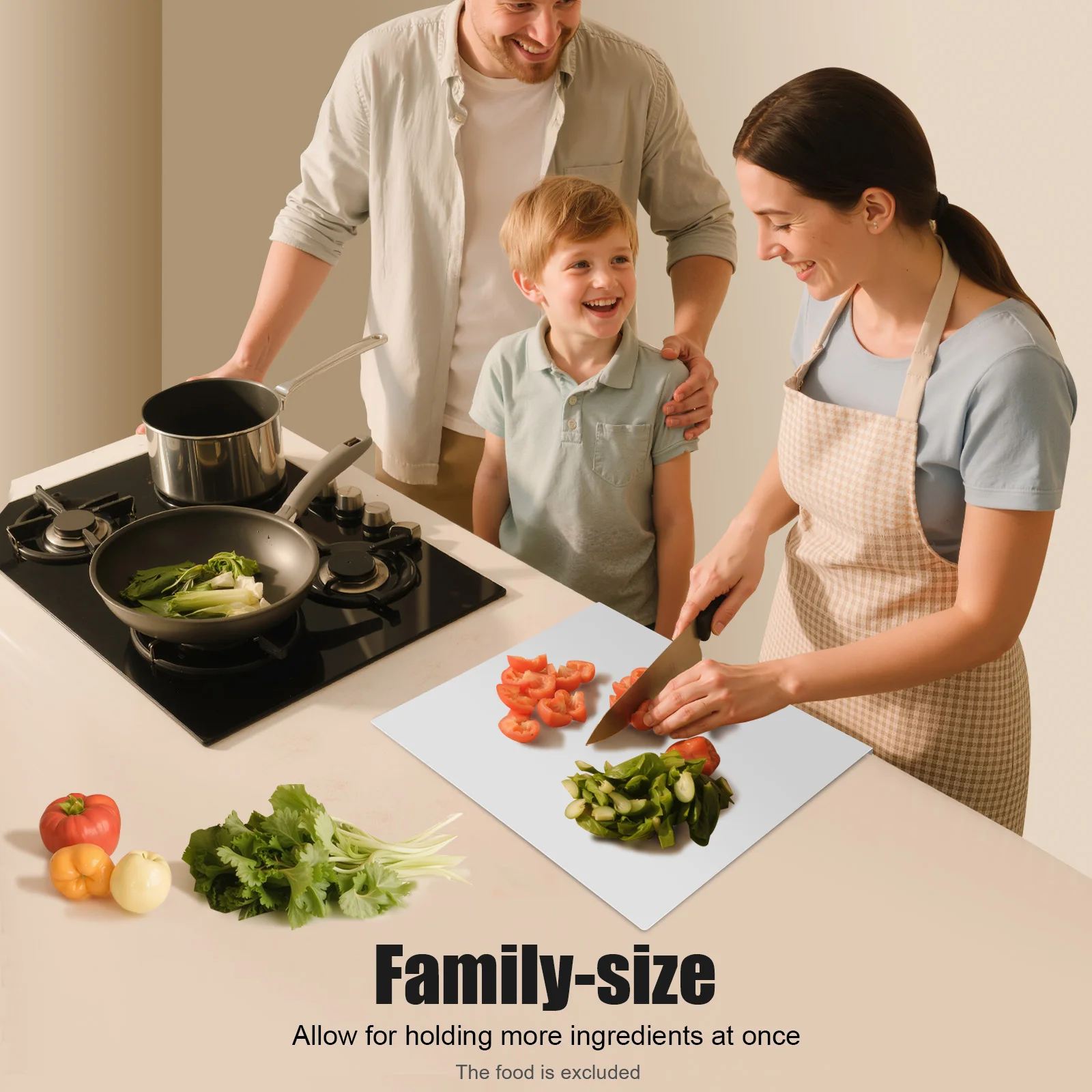 

Stainless Steel Cutting Board L-shaped Folded Edge Easy To Clean for Cutting Vegetables and Kneading The Dough