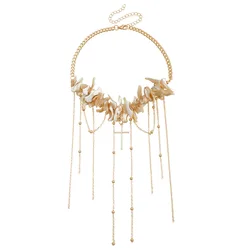 New Fashion Trend Accessories Irregular Shell Fringe Cross Mixed with Ins Retro Style Necklace Necklace Festivals Gift