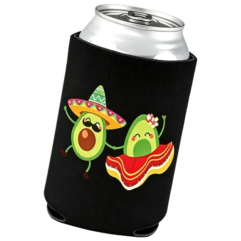 E1PC Fabric Beer Bottle Sleeve with Stretchy Stitching, a Soft Hand Barrier, and Flat Storage for Serving Party Beverages