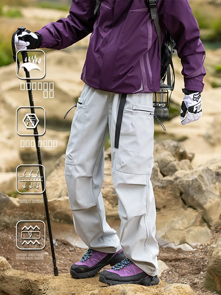 

Мужские осенне-зимние брюки-карго с флисовой подкладкой, прямые, износостойкие, для работы, в стиле парашютиста, для походов, мягкие, длинные