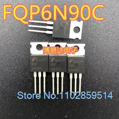 

20PCS/LOT FQP6N90C FQPF6N90 6N90 TO-220 MOS