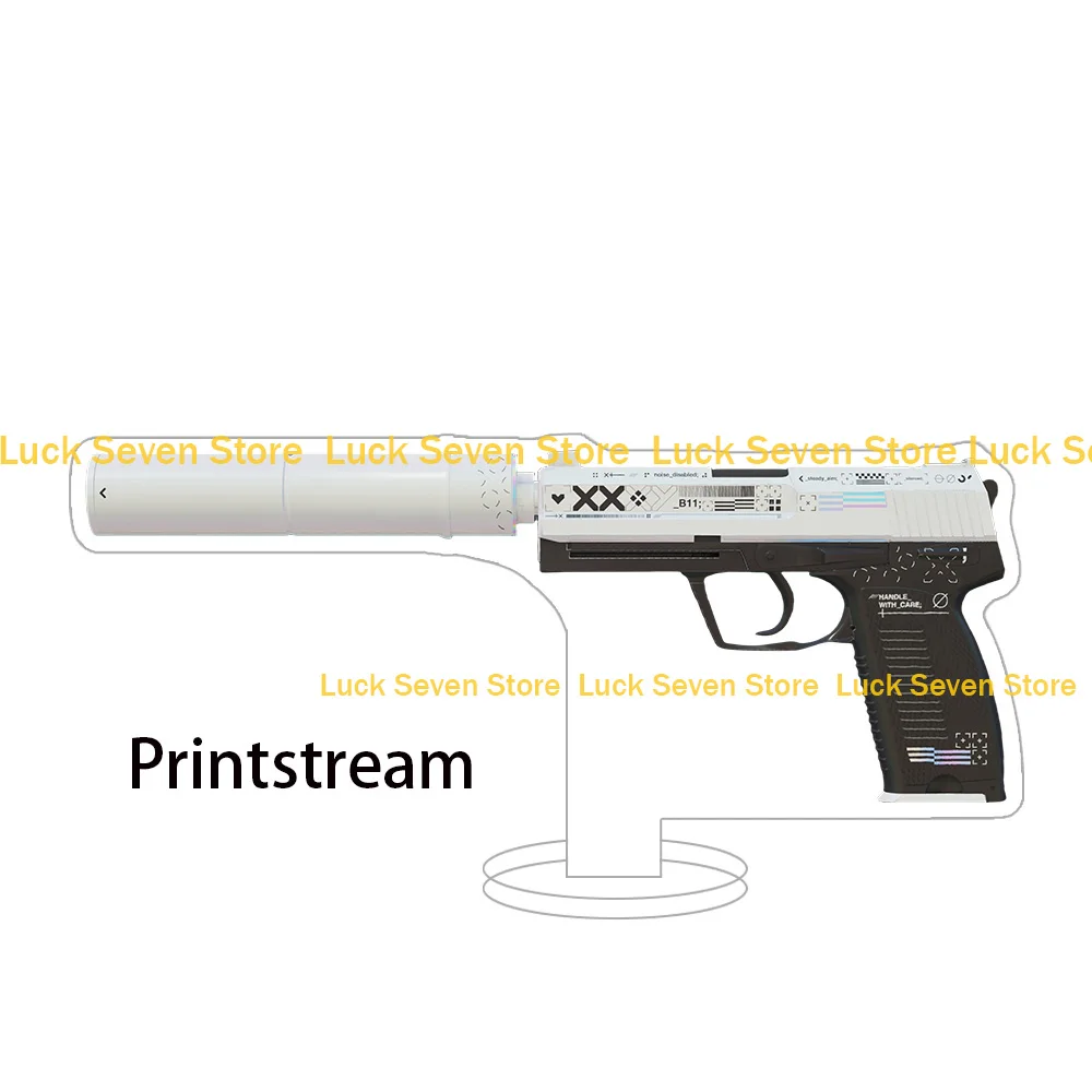 CS2 GO لعبة سلاح مسدسات USP-S جبال الألب كامو تحقق المحرك اللحاء Jawbreaker Printstream الاكريليك حامل مكتب زخرفة أنيمي لعبة #4