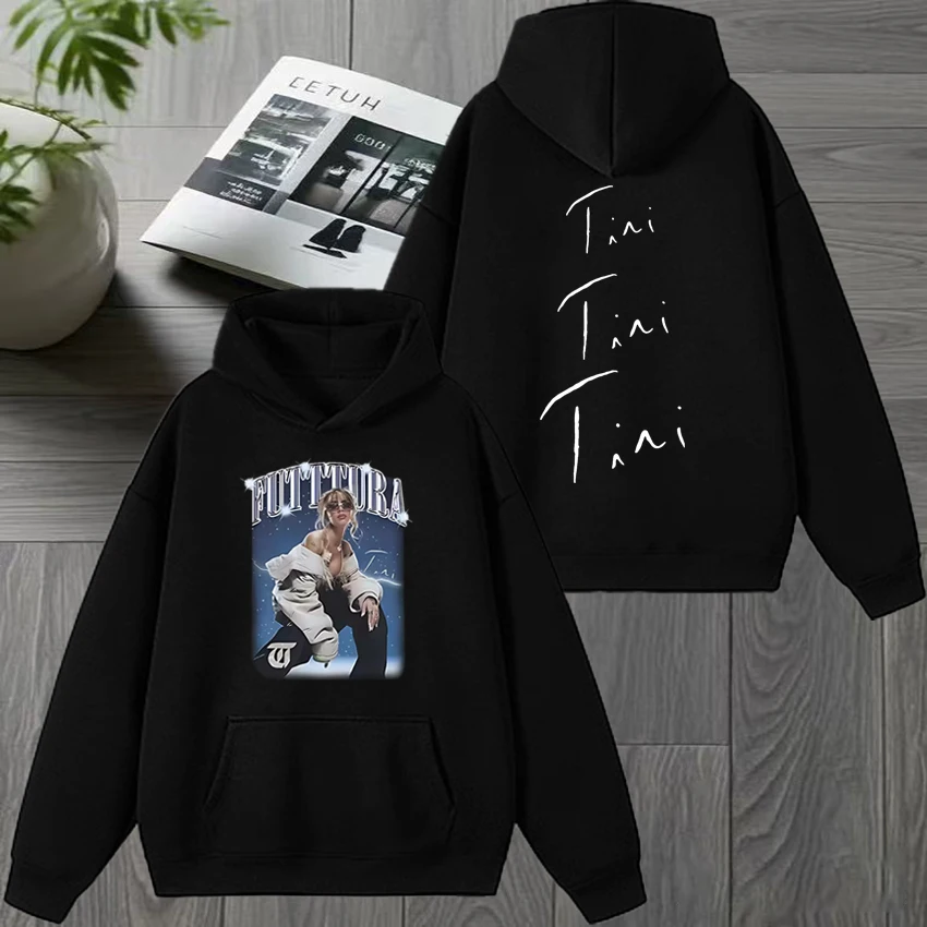 

Hot Singer TINI STOESSEL Futtura Tour New Album 2025 printed Hoodies Unisex fashion Fleece Sweatshirt Men women Casual pullover